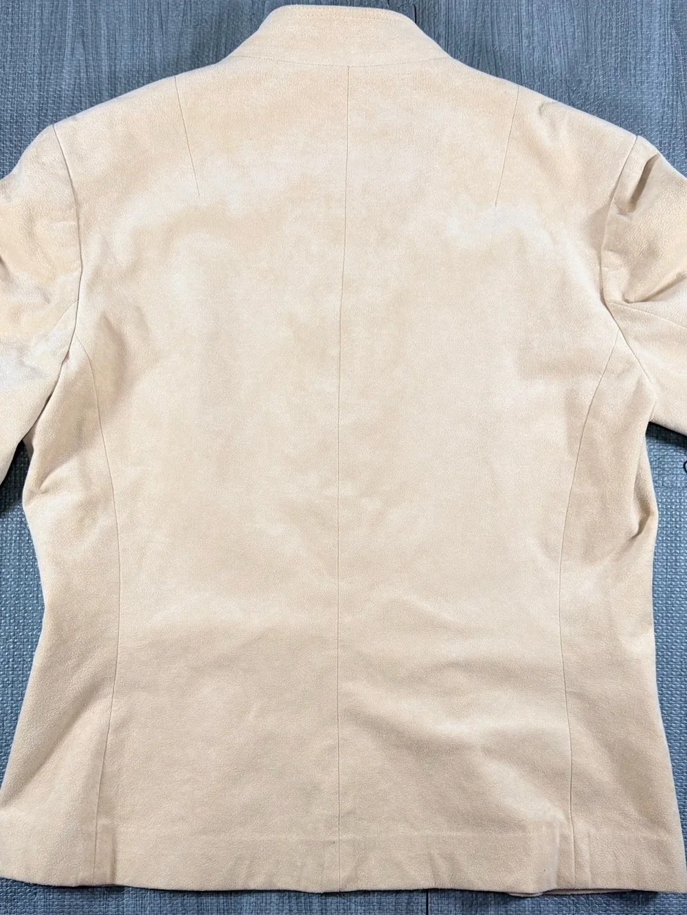 Vintage Roth-Le Cover Ultrasuede Blazer Jacket Womens 12 Beige Tan Made USA